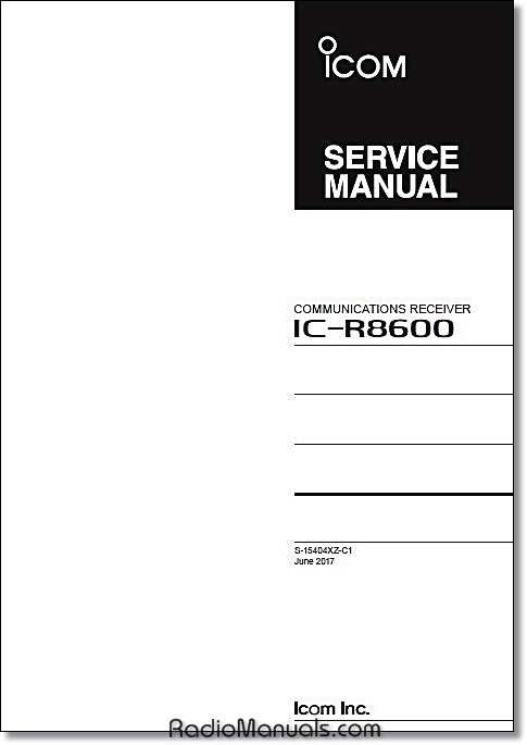 Icom IC-R8600 Service Manual w/ 2021 Addendum - Click Image to Close